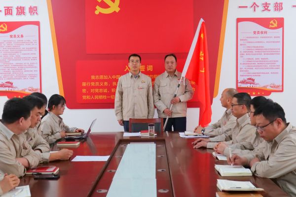 1714099049551282.jpeg 支部書記楊磊進行黨員突擊隊授旗.jpg